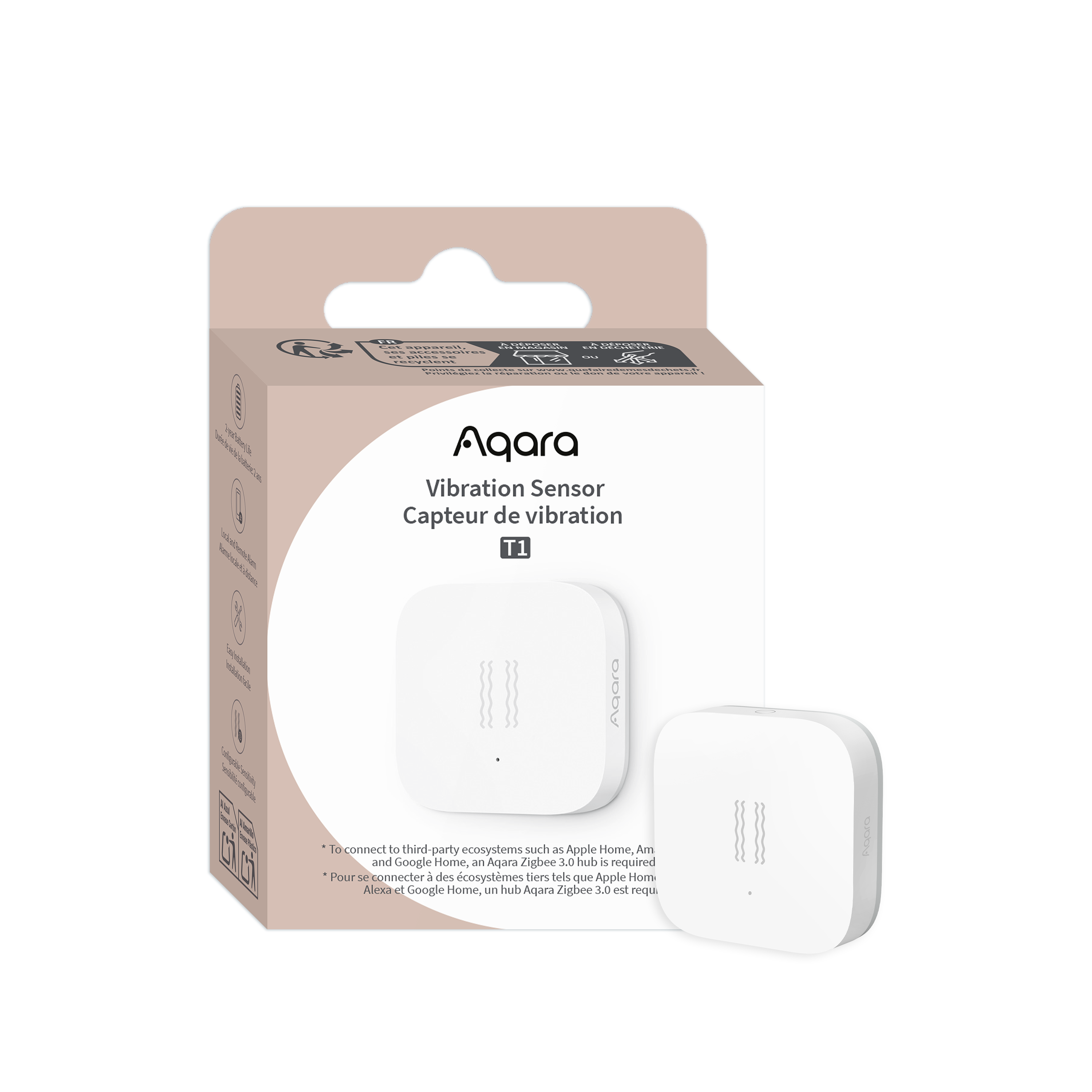 Aqara Vibration Sensor T1 — retail packaging