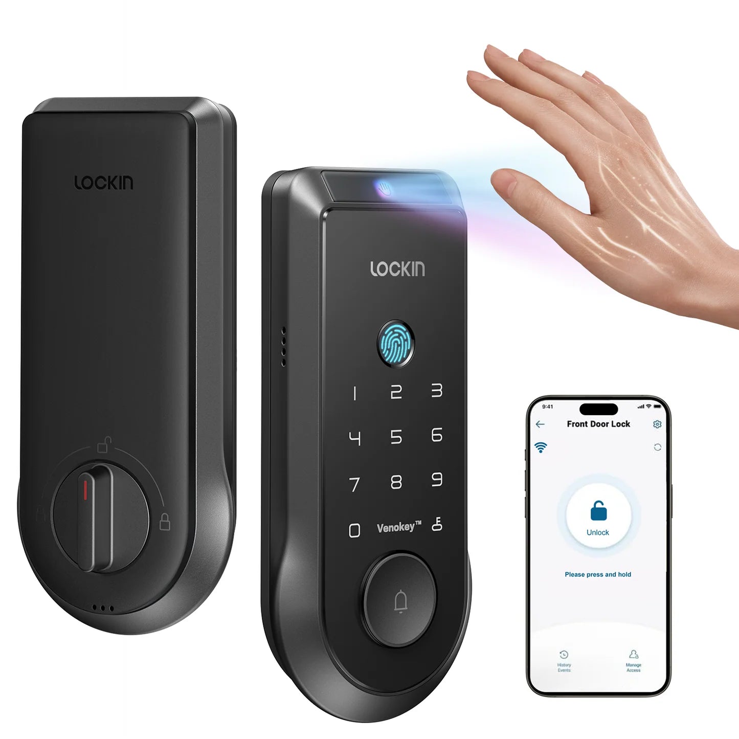 Lockin Veno Palm Vein Recognition Smart Lock — product shot