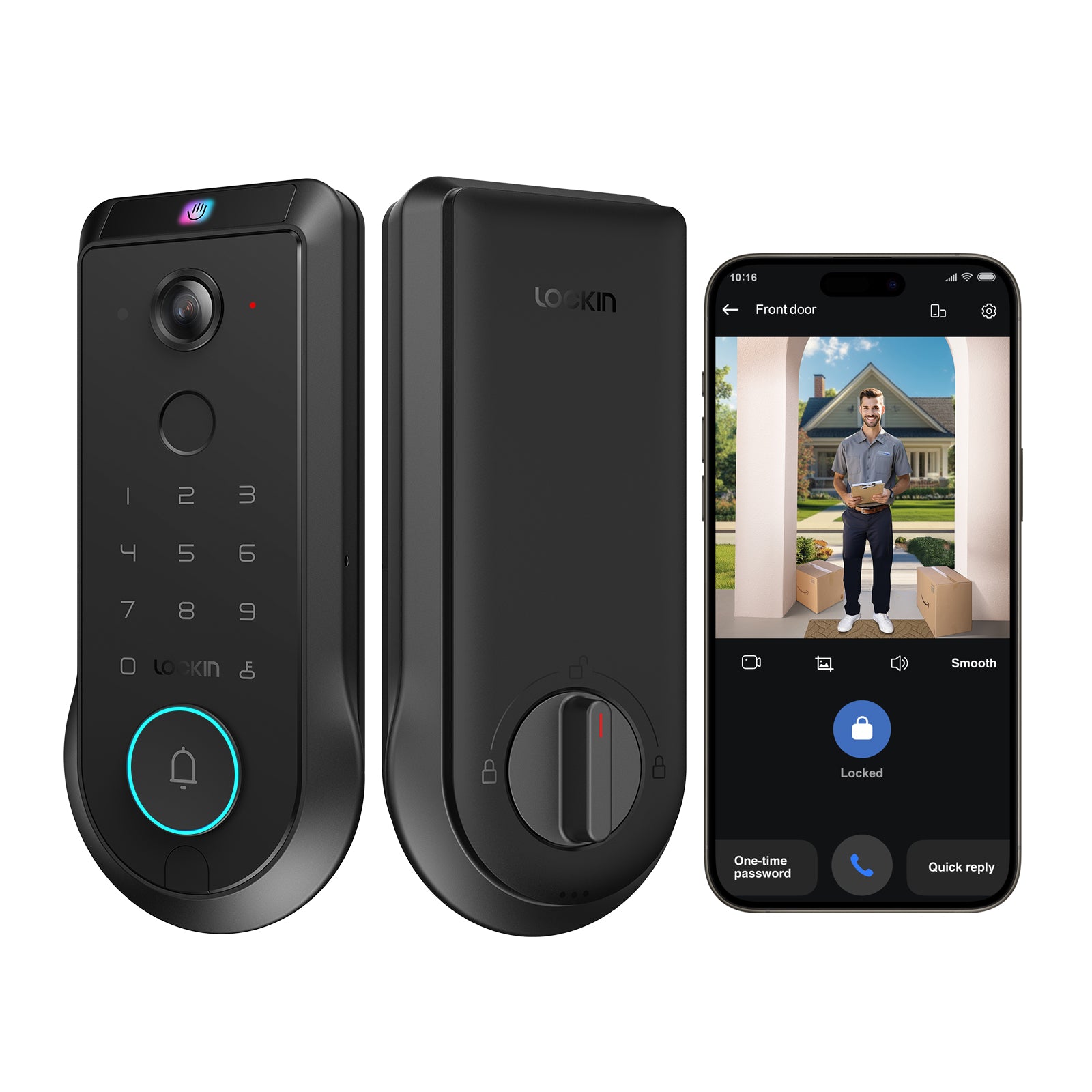 Lockin Veno Pro Palm Vein Recognition Video Smart lock — product shot