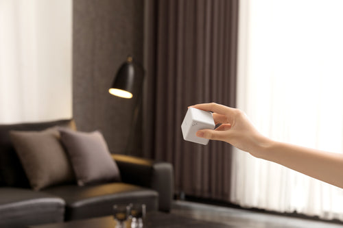 Aqara Cube T1 Pro in a smart home setting