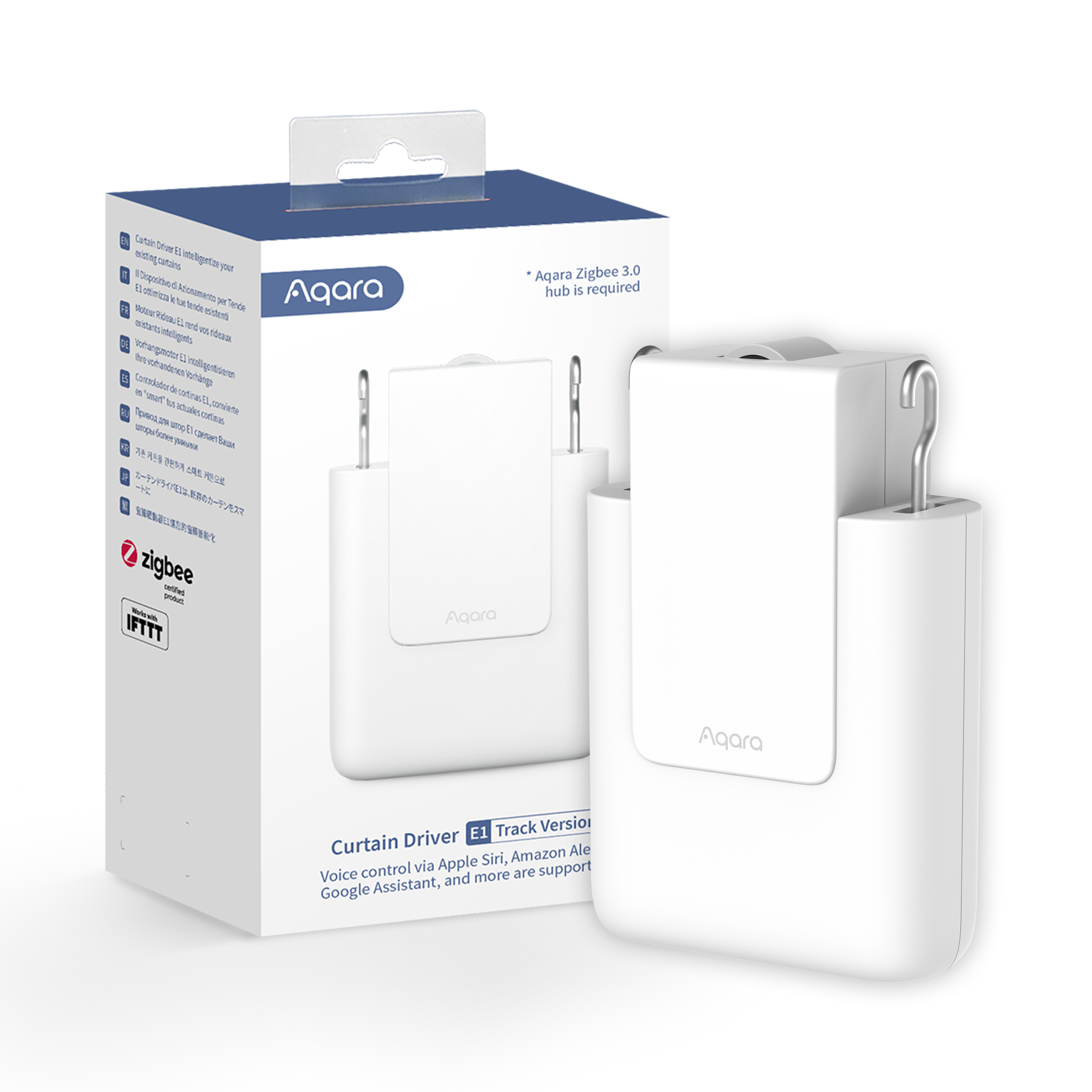 Aqara Curtain Driver E1 — retail packaging