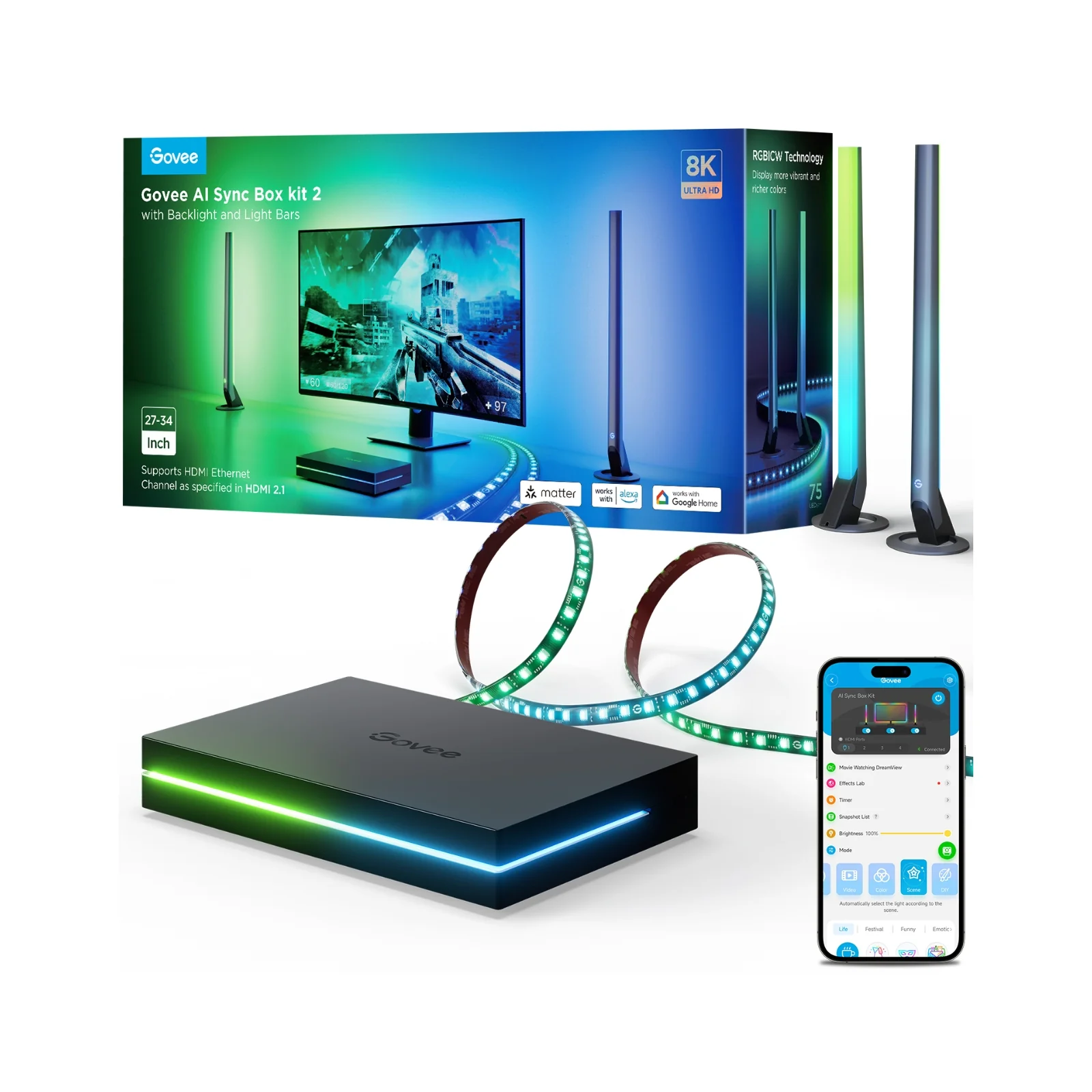 Govee AI Sync Box Kit 2 (27-34 inches)