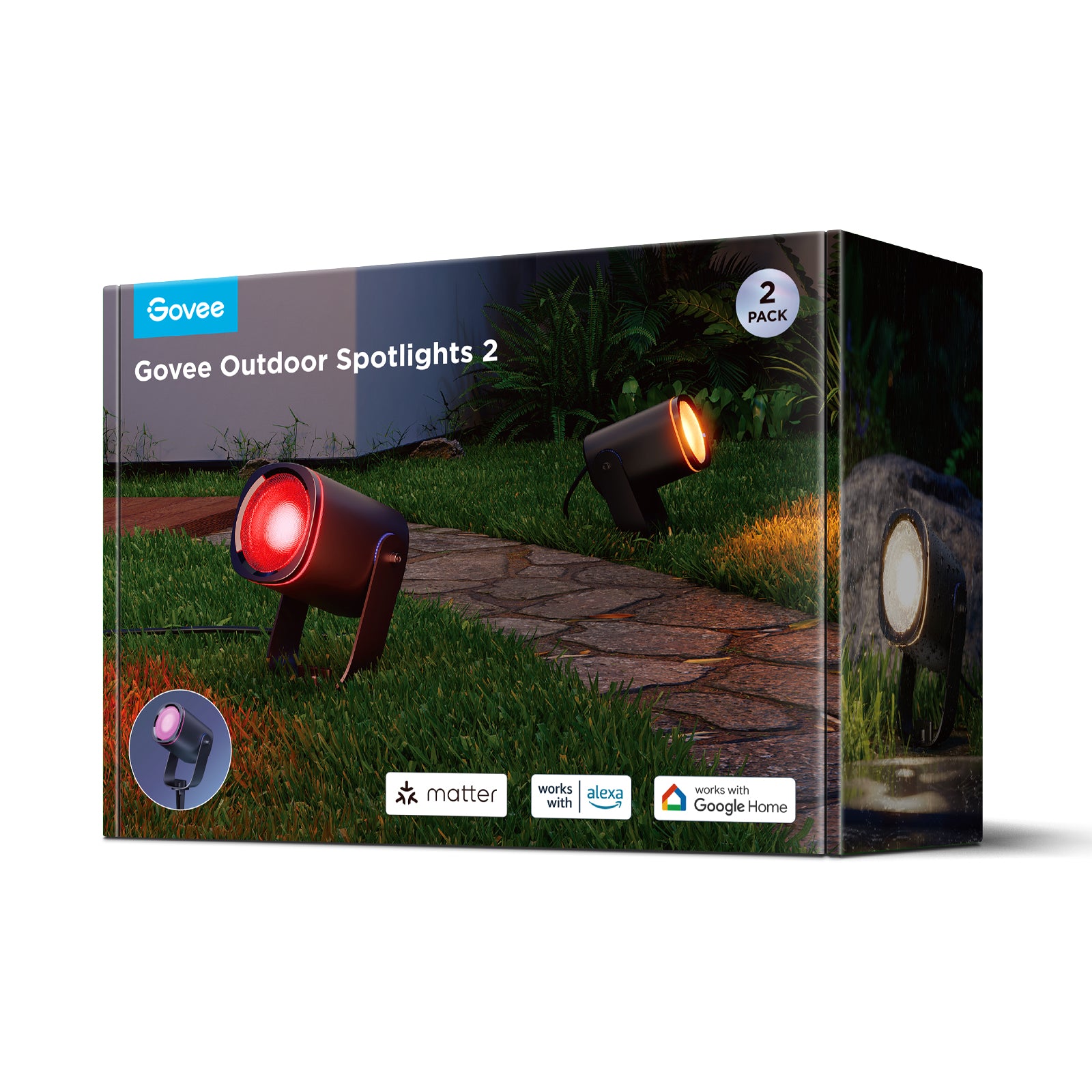 Govee RGBICWW Outdoor Spotlights