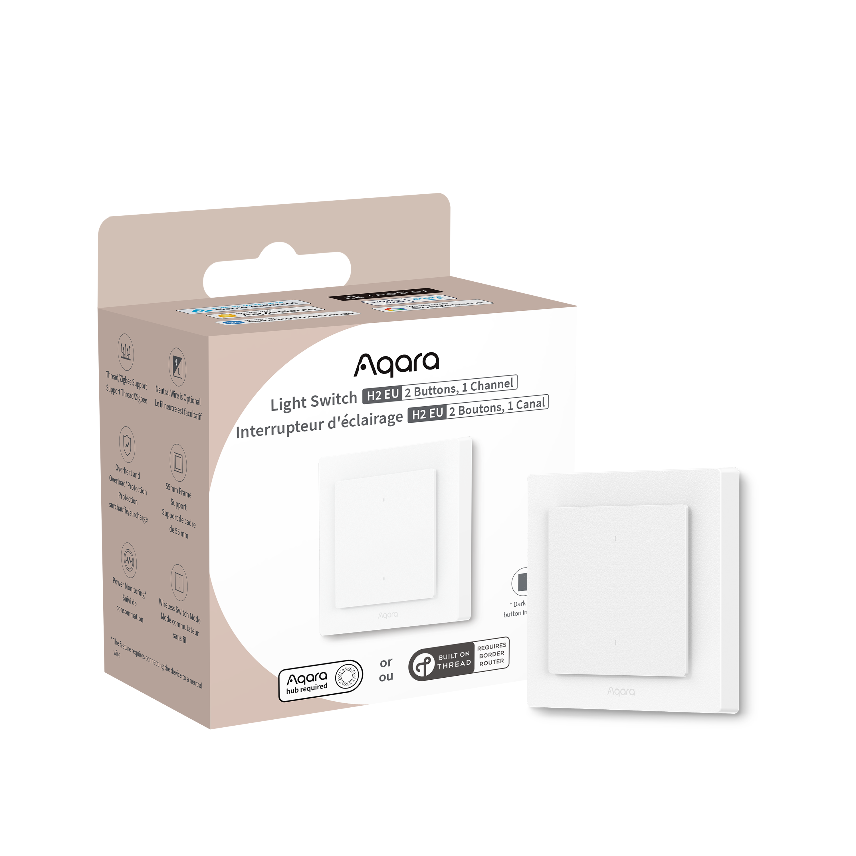 Aqara Smart Light Switch H2 EU — product shot