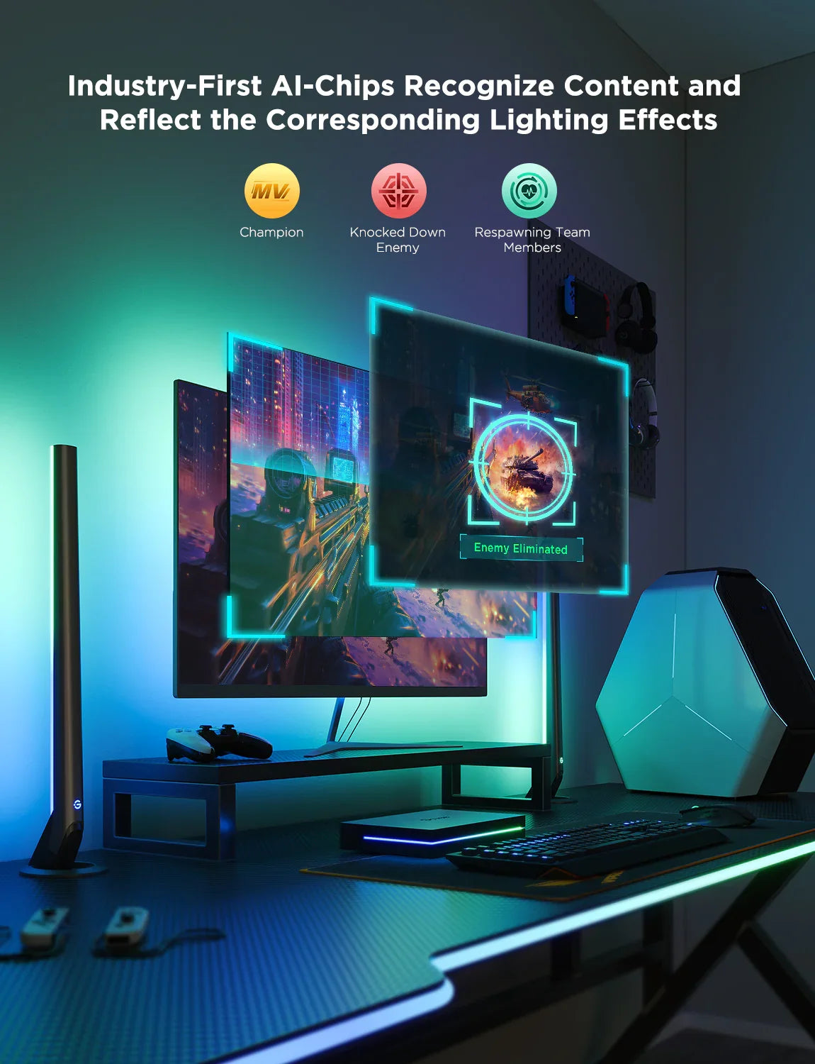 AI lighting effects that follow the screen