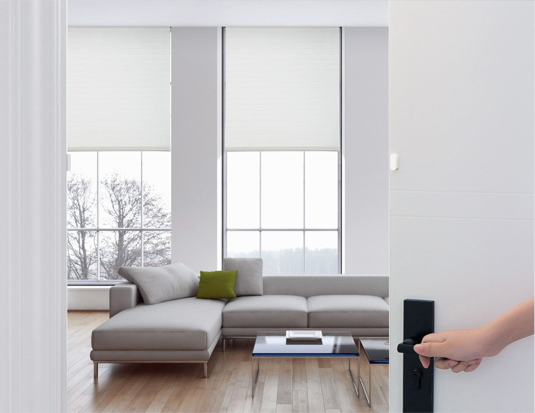 Aqara Smart Roller Shade Controller in a smart home setting